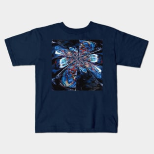 Midnight blue abstract Kids T-Shirt